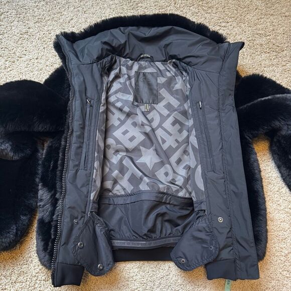 Goldbergh Victoria Faux Fur Furry Ski Jacket Black NWOT US 4 - Picture 7 of 10